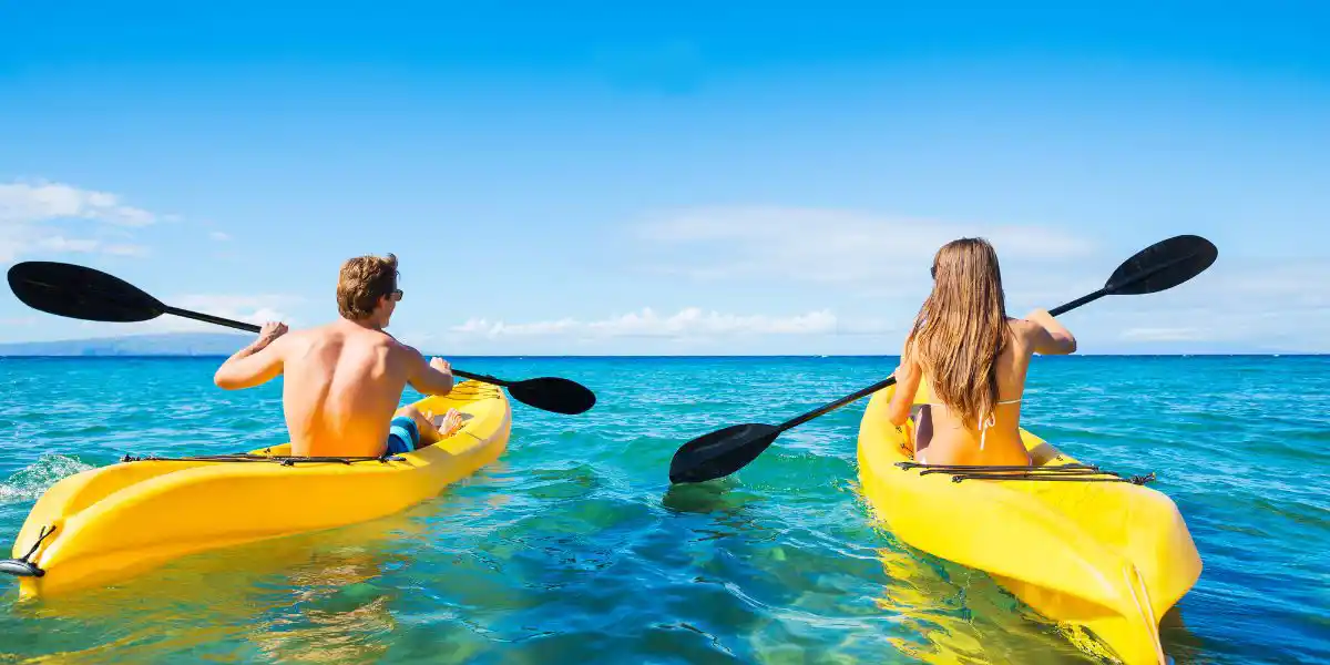 Family Beach Day Couple Inflatable Boats Photo