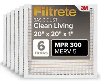 Filtrete AC Furance Filters Basic Merv 5 6 Pack Image