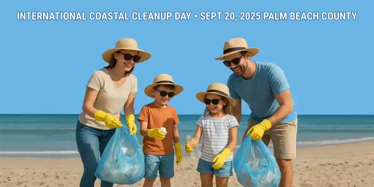 Guide To International Coastal Cleanup Day Sept 20 Palm Beach County Ocean Family Picking Up Trash