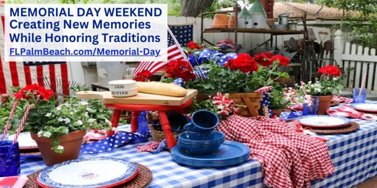 Memorial Day Weekend Events Decorated Picnic Table Image)