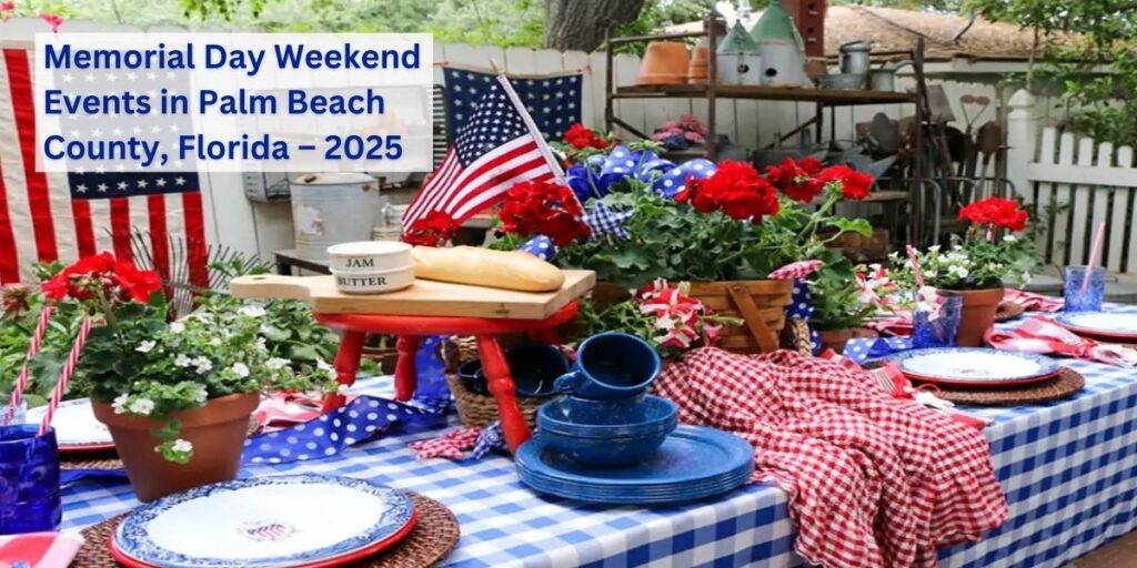 Memorial Day Weekend Events Decorated Picnic Table Image